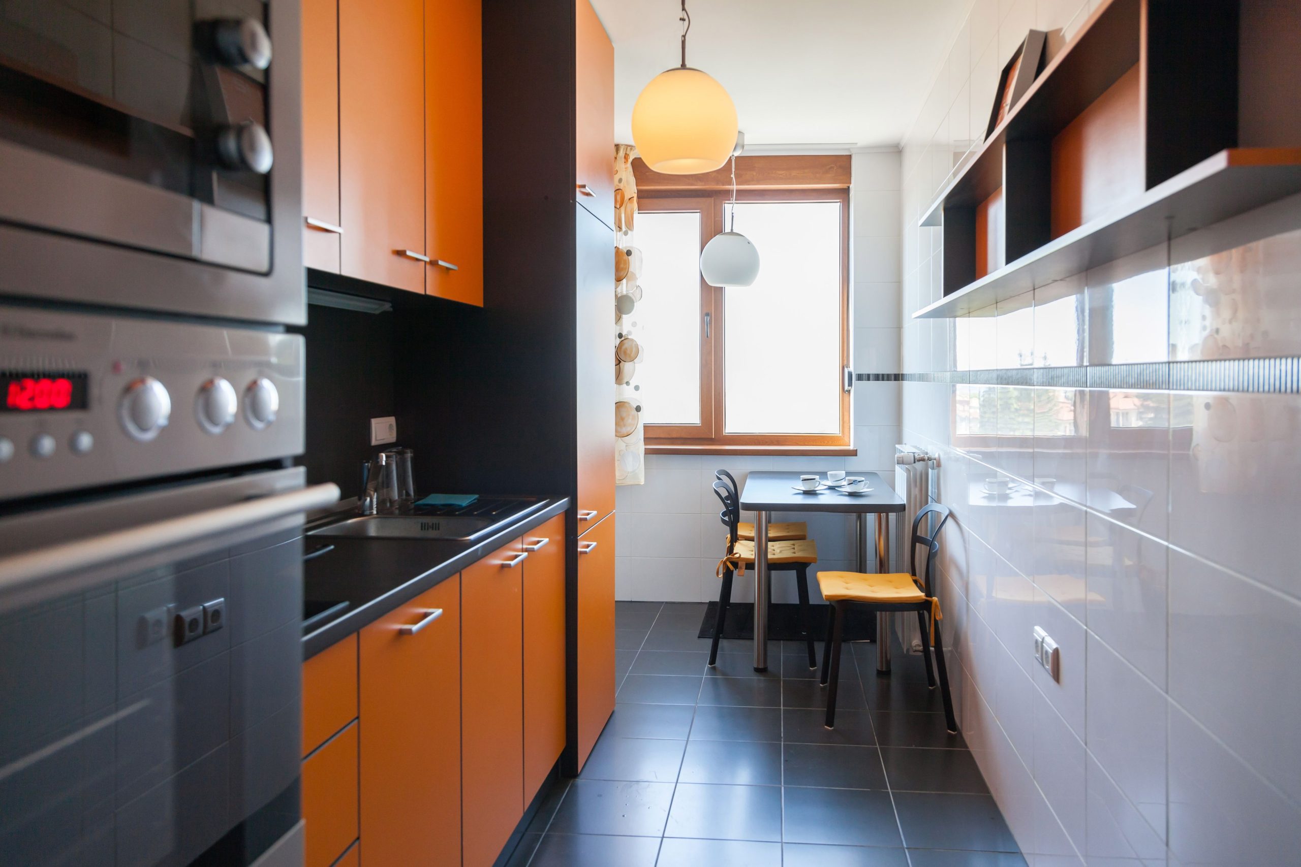 Black & Orange Kitchen
