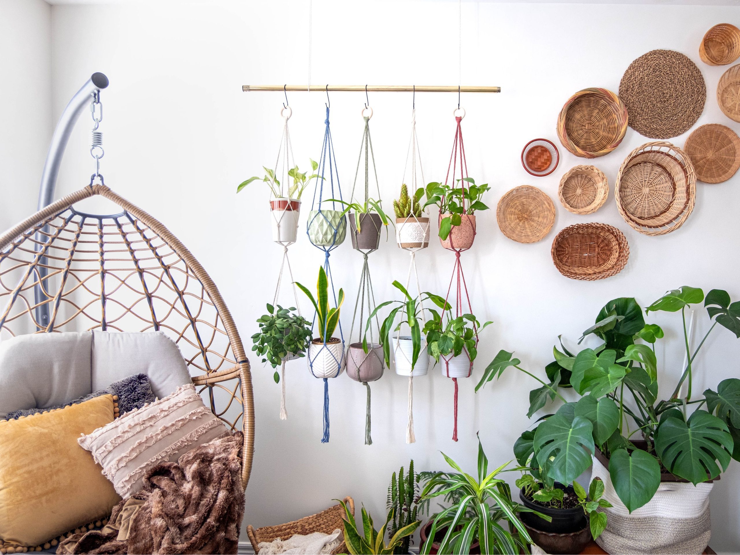 Livingroom Plant Wall Decor Ideas