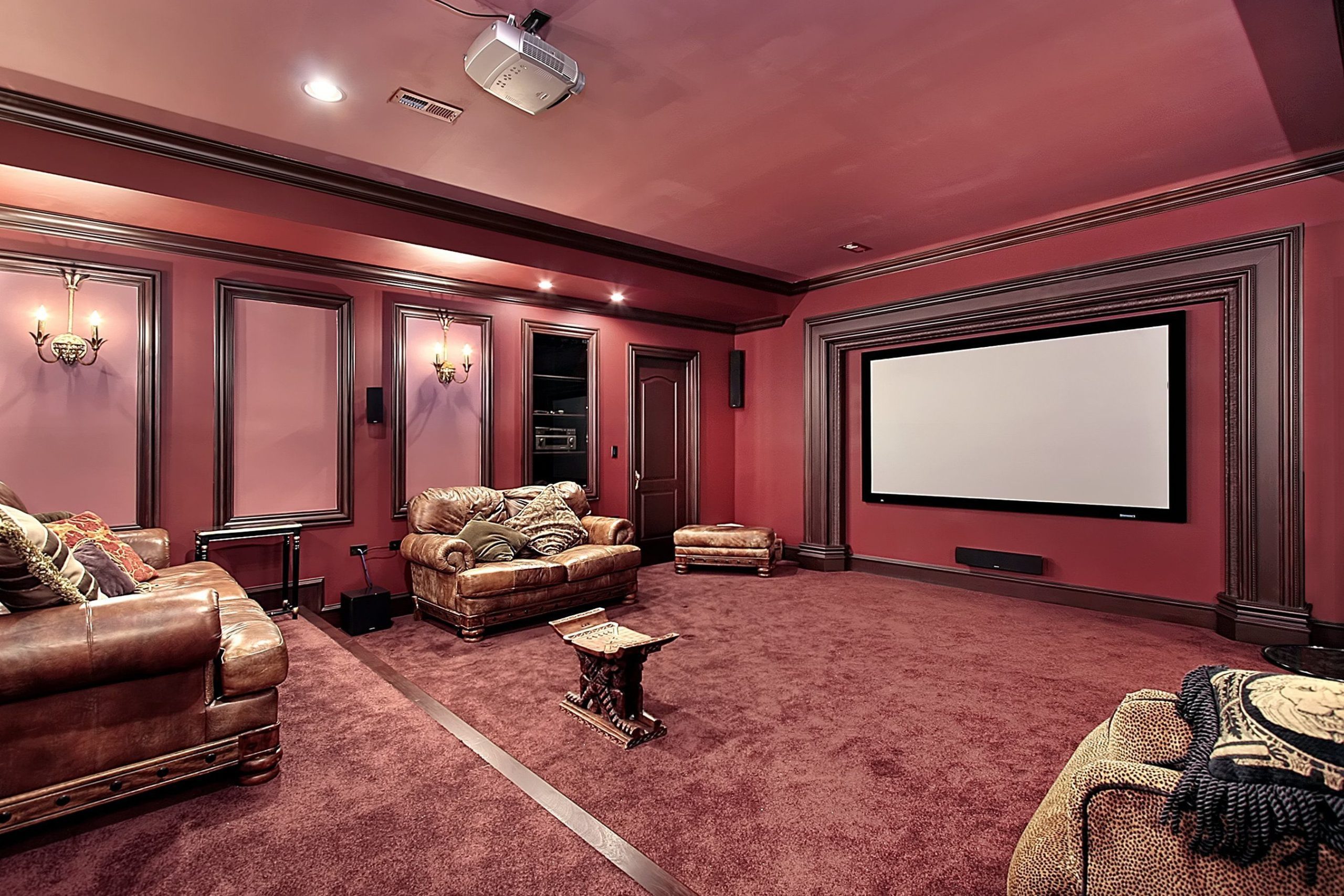 Pink Home Theater Ideas