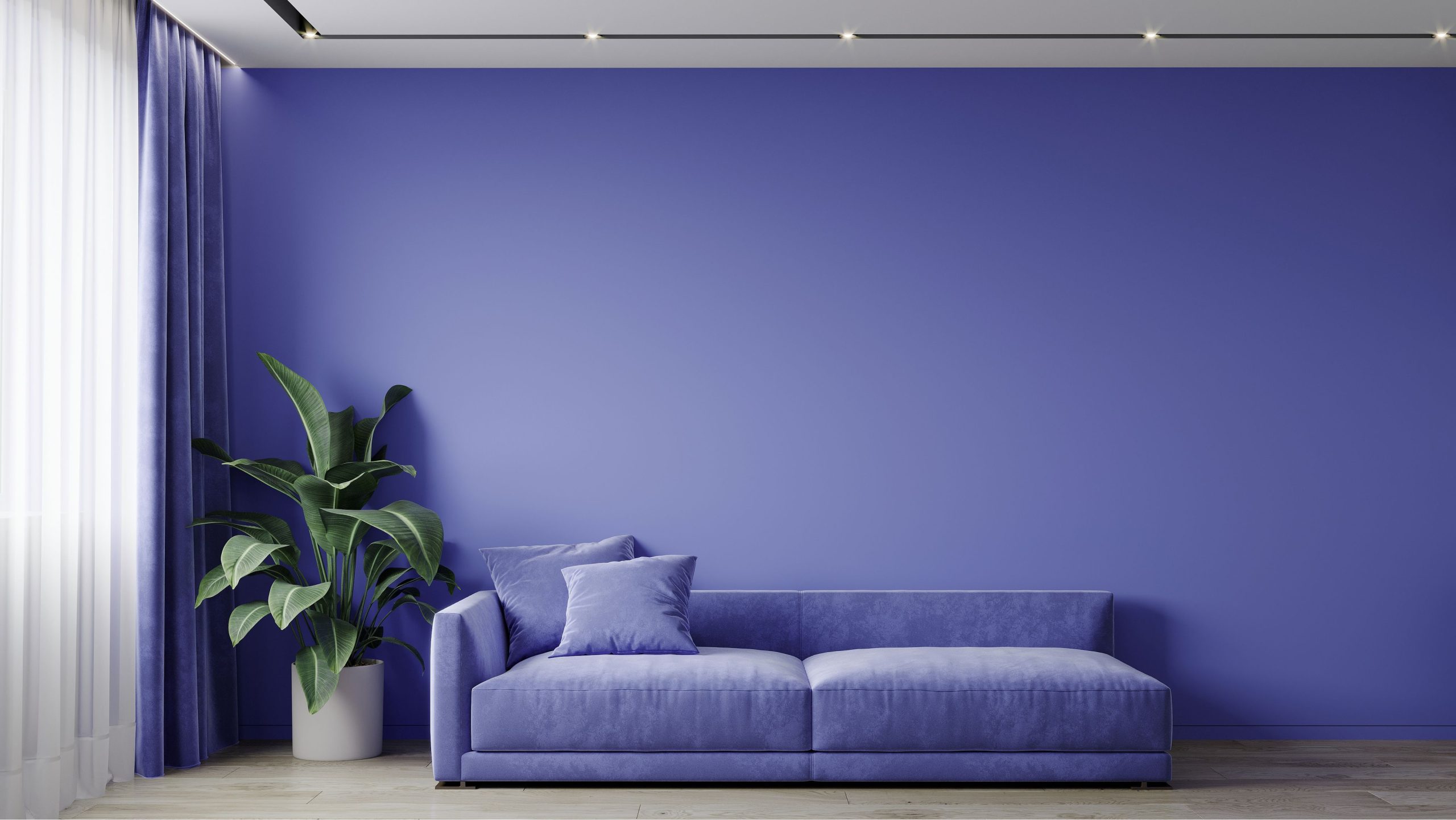 Purple Living Room Paint Design Ideas