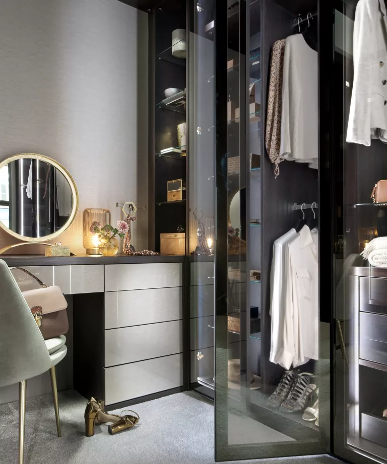 Turn Small Walk-in Closet into a Make shift Dressing Room
